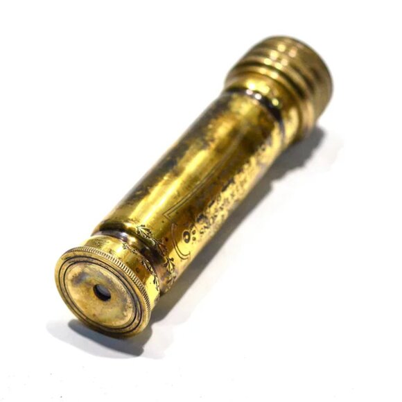 Pure Brass Kaleidoscope Stained Glass Artisan Craft Fashion Designer Kids Gift - Picture 7 of 8